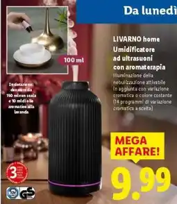 Lidl LIVARNO home Umidificatore ad ultrasuoni con aromaterapia offerta