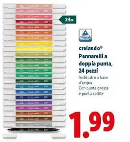 Lidl crelando Pennarelli a doppia punta, 24 pezzi offerta
