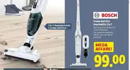 Lidl Bosch Scopa elettrica ricaricabile 2 in 1 offerta