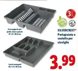 Lidl SILVERCREST Portaposate o cestello per stoviglie offerta