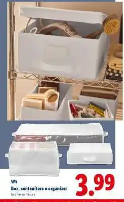 Lidl W5 Box, contenitore o organizer offerta