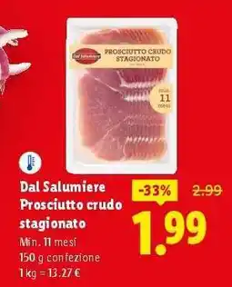 Lidl Dal Salumiere Prosciutto crudo stagionato offerta