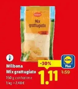 Lidl Milbona Mix grattugiato offerta