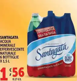 Deco Supermercati Santagata acqua minerale effervescente naturale offerta