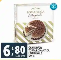 Deco Supermercati Carte d'or torta romantica l'originale offerta