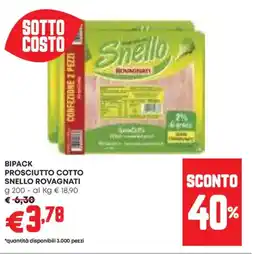 Panorama Bipack prosciutto cotto snello ROVAGNATI offerta