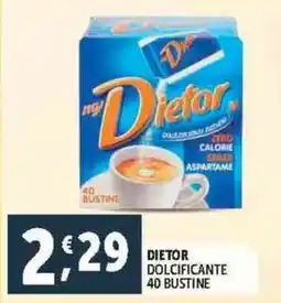 Deco Supermercati Dietor dolcificante 40 bustine offerta