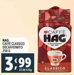 Deco Supermercati Hag caffè classico decaffeinato offerta