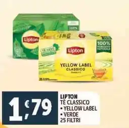 Deco Supermercati Lipton tè classico yellow label-verde offerta