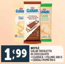 Deco Supermercati Nestle galak tavoletta di cioccolato offerta