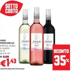 Panorama VINO FRESCHELLO bianco, rosso o rosato offerta