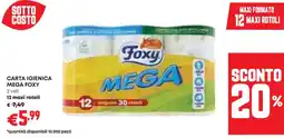 Panorama Carta igienica mega FOXY offerta