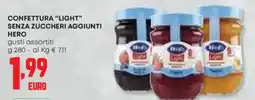 Panorama Confettura "light" senza zuccheri aggiunti HERO offerta