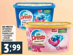 Deco Supermercati Bio presto detersivo lavatrice power caps offerta