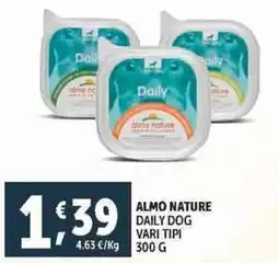 Deco Supermercati Almo nature daily dog vari tipi offerta