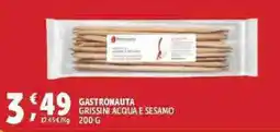 Deco Supermercati Gastronauta grissini acqua e sesamo offerta