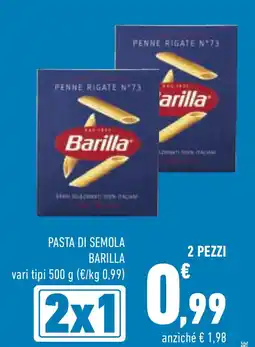 Conad Superstore Pasta di semola barilla 2 pezzi offerta