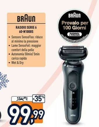 Unieuro Series 6 60-n1000s rasoio elettrico uomo, grigio offerta