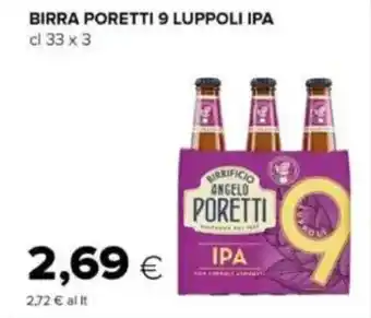Tigre Birra poretti 9 luppoli ipa offerta