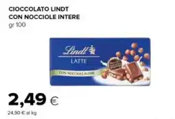 Tigre Cioccolato lindt con nocciole intere offerta