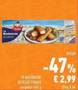Conad Superstore 18 bastoncini di pesce FINDUS offerta