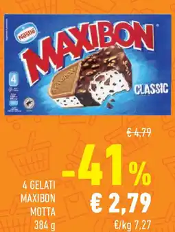 Conad Superstore 4 gelati maxibon motta Nestle offerta