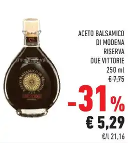 Conad Superstore Aceto balsamico di modena riserva DUE VITTORIE offerta