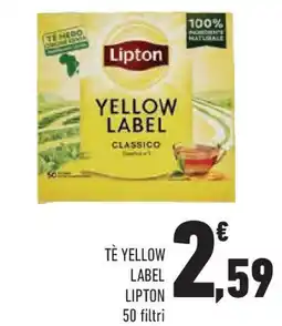 Conad Superstore Tè yellow label LIPTON offerta