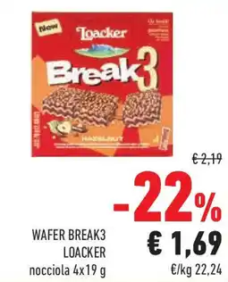 Conad Superstore Wafer break3 loacker nocciola offerta