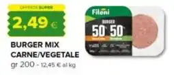 Oasi Fileni burger mix carne/vegetale offerta