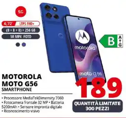 Comet MOTOROLA MOTO G56 SMARTPHONE offerta
