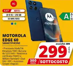 Comet Motorola EDGE 60 smartphone offerta