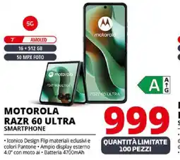 Comet MOTOROLA RAZR 60 ULTRA SMARTPHONE offerta