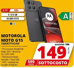Comet MOTOROLA MOTO G15 SMARTPHONE offerta