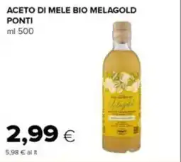 Oasi Aceto di mele bio melagold PONTI offerta