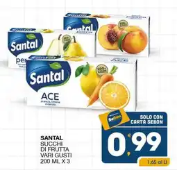 SeBón Supermercati Santal succhi di frutta vari gusti offerta