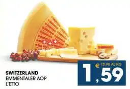 SeBón Supermercati Switzerland emmentaler AOP l'etto offerta