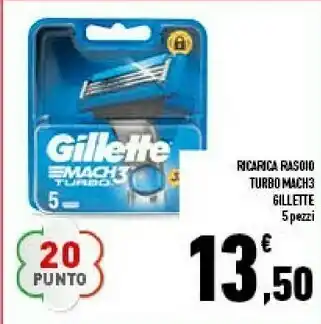 Conad Superstore Ricarica rasoio turbo mach3 offerta