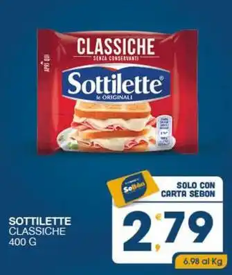 SeBón Supermercati Sottilette classiche offerta
