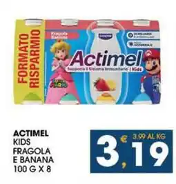 SeBón Supermercati Actimel kids fragola e banana offerta
