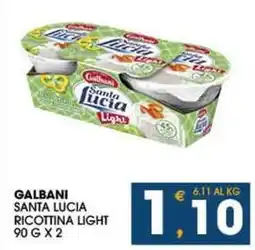 SeBón Supermercati Galbani santa lucia ricottina light offerta