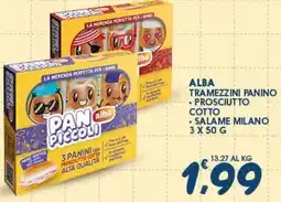 SeBón Supermercati Alba tramezzini panino prosciutto cotto - salame milano offerta
