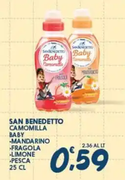SeBón Supermercati San benedetto camomilla baby offerta