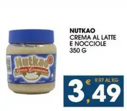 SeBón Supermercati Nutkao crema al latte e nocciole offerta