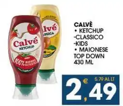 SeBón Supermercati Calve ketchup -classico -kids maionese top down offerta