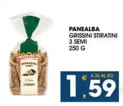 SeBón Supermercati Panealba grissini stiratini 3 semi offerta