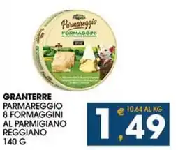 SeBón Supermercati Granterre parmareggio 8 formaggini al parmigiano reggiano offerta