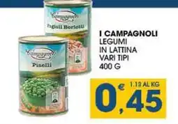 SeBón Supermercati I campagnoli legumi in lattina vari tipi offerta
