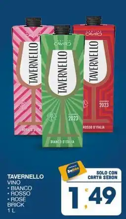 SeBón Supermercati Tavernello vino offerta