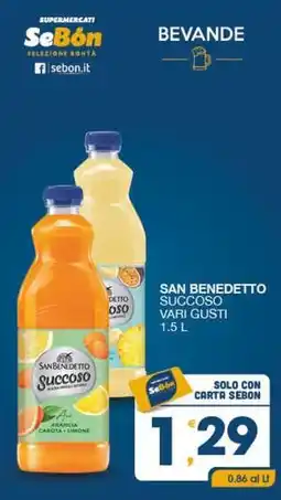 SeBón Supermercati San benedetto succoso vari gusti offerta